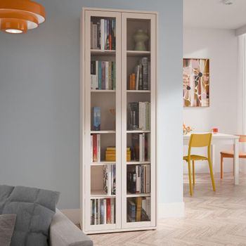 Alice Springs Sand Glass 2 Door Tall Display Cabinet