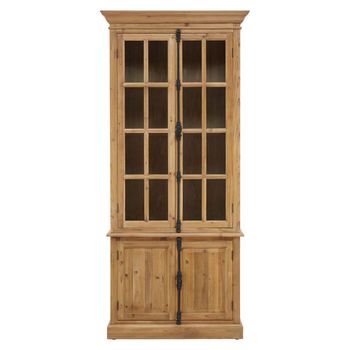 Banten Pine Wood 2 Door Display Cabinet