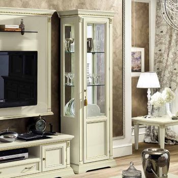 Treviso Italian White Ash 1 Door RHF Display Cabinet