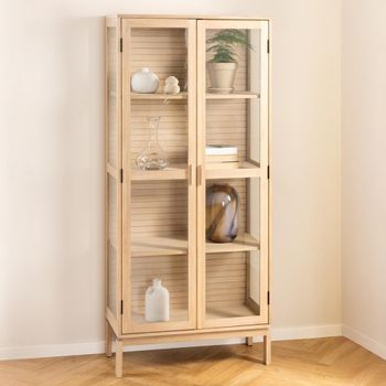 Linley White Oak 2 Door Display Cabinet