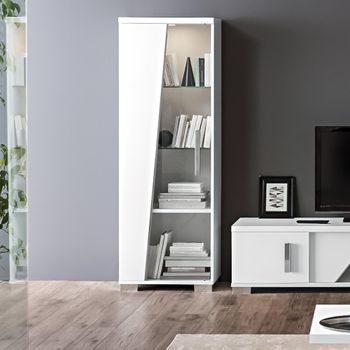 Lisa White 1 Door Display Cabinet