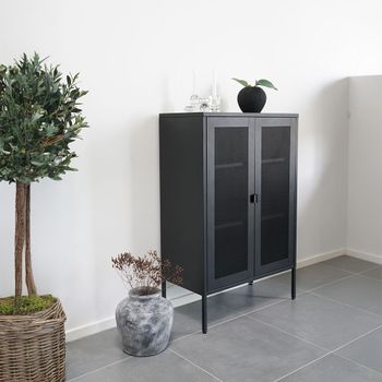 Melbourne Black Metal 2 Door Cabinet