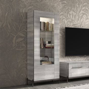 Mia Grey 1 Door LHF Display Cabinet