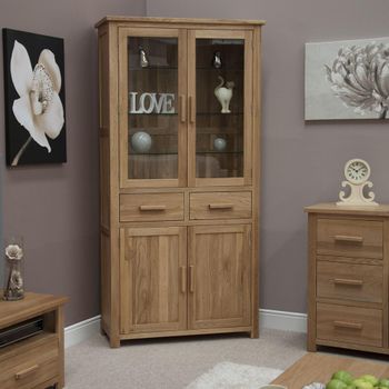 Opus Oak Library Unit 4 Door Display Cabinet