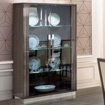 Platinum Italian Slim Silver Birch Vitrine