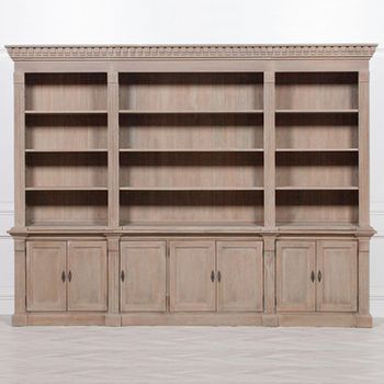 White Cedar Wood Triple 6 Door Extra Large Display Cabinet
