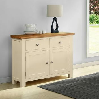 Lundy Ivory Painted 2 Door Small Sideboard
