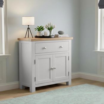 Lundy Compact Grey Painted 80cm 2 Door Sideboard