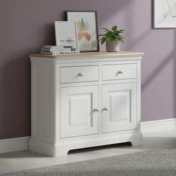 Cromwell Grey Painted 90cm 2 Door Small Sideboard
