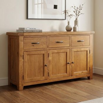 Somer Oak 150cm 3 Door Medium Sideboard
