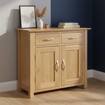 Nimbus Oak 85cm 2 Door Small Sideboard