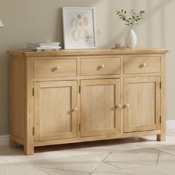 Appleby Oak 137cm 3 Door Medium Sideboard