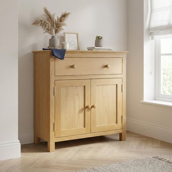 Arlington Oak 75cm 2 Door Small Sideboard