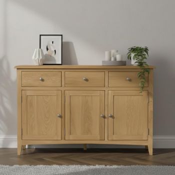 Kilkenny Oak 140cm 3 Door Medium Sideboard