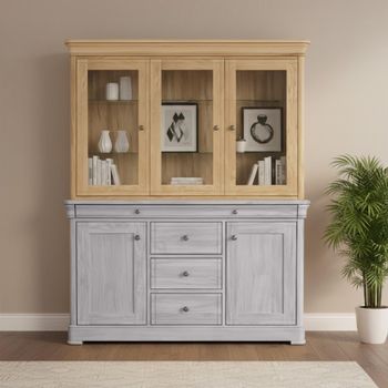 Moreno Oak Top 3 Door Large Sideboard