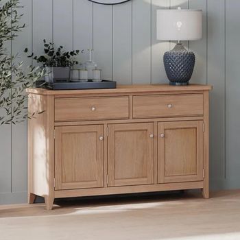 Arden Oak 130cm 3 Door Small Sideboard