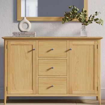 Selene Oak 120cm 2 Door Small Sideboard