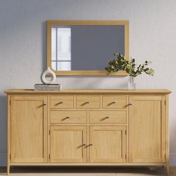 Selene Oak 170cm 4 Door Large Sideboard