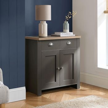 Highgate Dark Grey Painted 2 Door Small Sideboard