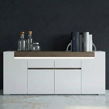 Toronto White High Gloss 4 Door 2 Drawer Extra Large Sideboard
