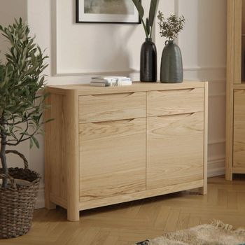 Stockholm Oak 2 Door 2 Drawer Sideboard