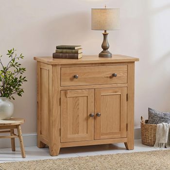 Appleby Oak Compact 2 Door 1 Drawer Sideboard
