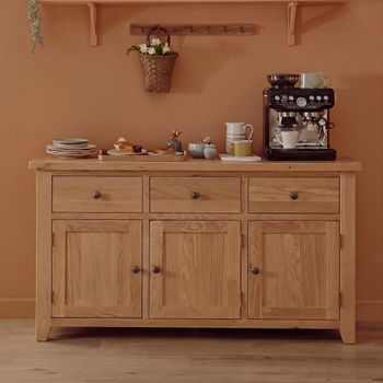 Appleby Oak 3 Door 3 Drawer Medium Sideboard