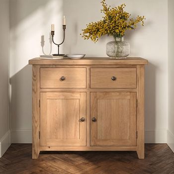 Appleby Oak 2 Door 2 Drawer Small Sideboard