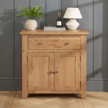 Appleby Petite Oak Compact 2 Door 1 Drawer Sideboard