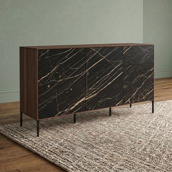 Helga Oiled Walnut 2 Door 3 Drawer Sideboard - Sizes Available
