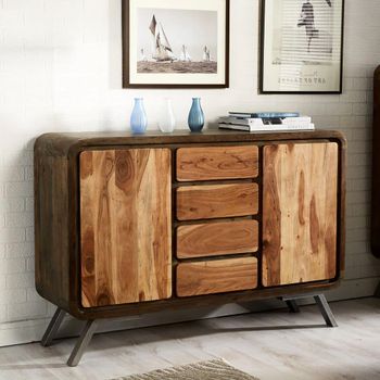 Aspen Reclaimed Wood Industrial 2 Door 4 Drawer Large Sideboard