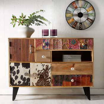 Sorio Reclaimed Wood 3 Door 4 Drawer Medium Sideboard