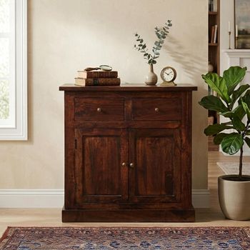 Jaipur Solid Mango Wood 2 Door 2 Drawer Small Sideboard