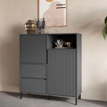 Avenale Anthracite 2 Door 2 Drawer Small Sideboard