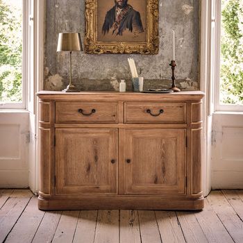 Cannes Timber Wood 2 Door 2 Drawer Small Sideboard