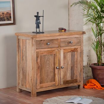 Odisha Solid Mango Wood 95cm 2 Drawer Small Sideboard