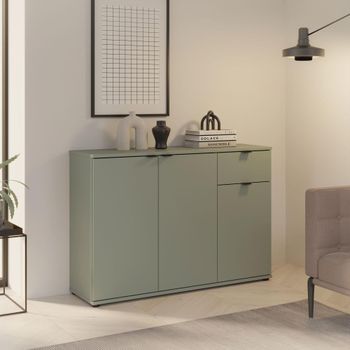 Ganymede Sage Green 3 Door 1 Drawer Small Sideboard