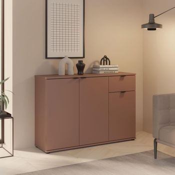 Ganymede Terracotta 3 Door 1 Drawer Small Sideboard