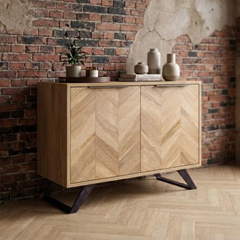Agra Parquet 95cm 2 Door Small Sideboard