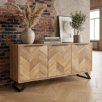 Agra Parquet 145cm 3 Door Medium Sideboard