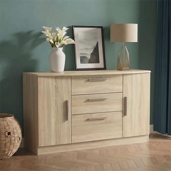 Knightsbridge Oak 2 Door Medium Sideboard