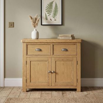 Dorchester Rustic Oak 2 Door 2 Drawer Medium Sideboard