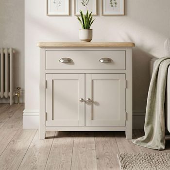 Windermere Painted Oyster Grey Compact 2 Door 1 Drawer Sideboard