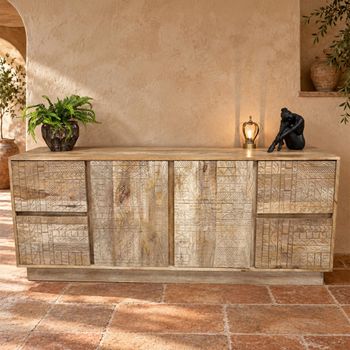 Mango Wood 162cm 2 Door Large Sideboard