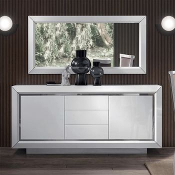 Elite Italian Bianco Antico 2 Door 3 Drawer Large Buffet Sideboard
