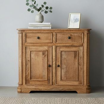 Nalandra Mango Wood 2 Door 2 Drawer 95cm Small Sideboard