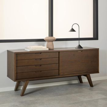A Line Smoked Oak 160cm 1 Door Large Sideboard