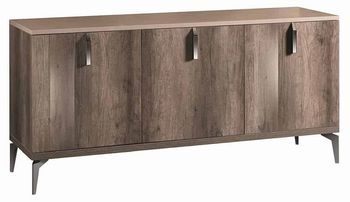 Matera Italian Wood Grain Gloss 3 Door Large Sideboard