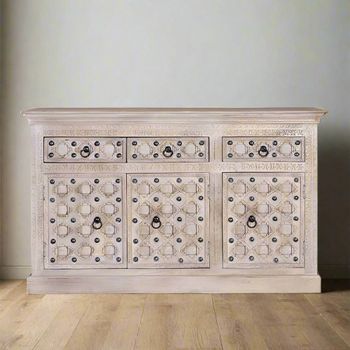 Arezzo Mango Wood 150cm 3 Door Medium Sideboard