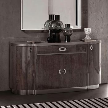 Armonia Italian Silver Birch 4 Door 1 Drawer Large Buffet Sideboard